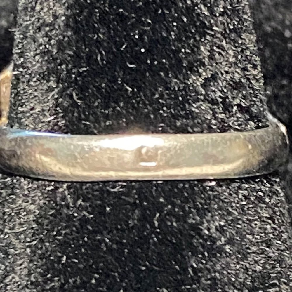 Ring Heart CZ Cubic Zirconia Size 4 Faceted Vintage Jewelry Sterling Silver Stam - Picture 12 of 16